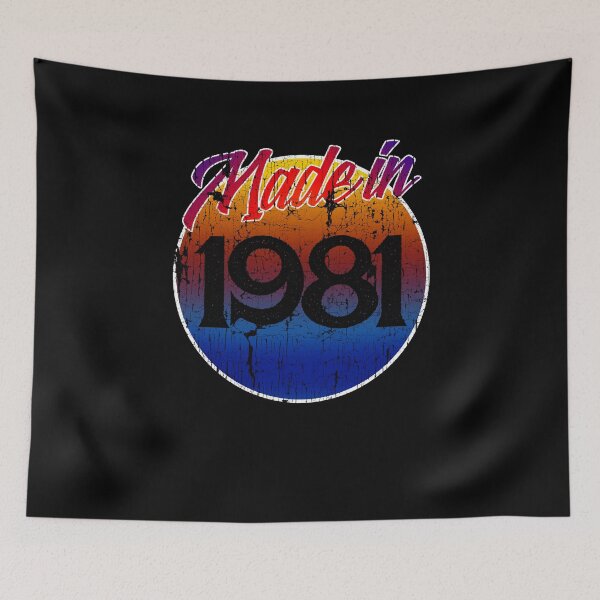 Item preview, Made In 1981 80s 37th Birthday Funny Colored Gift designed and sold by roarr.