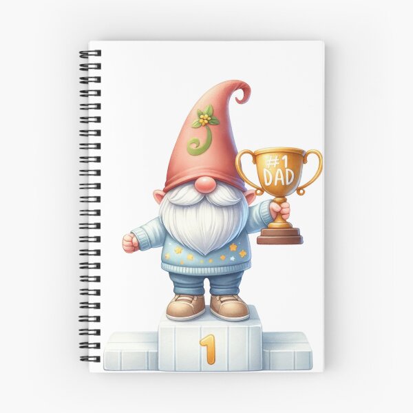 Item preview, Number One Dad Trophy Held by Celebratory Gnome designed and sold by ImagineCorner.