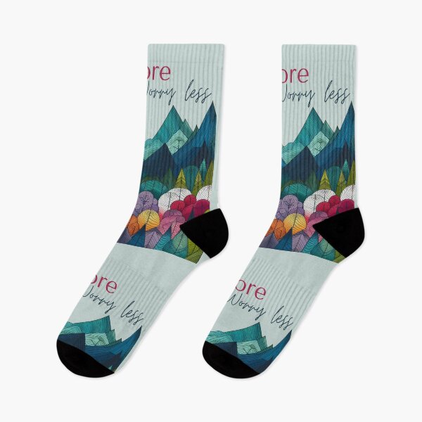 Item preview, Hike more worry less on light greyish designed and sold by coloursforkids.