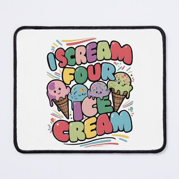 Item preview, I Scream Four Ice Cream Pink 4th Birthday Toddler Girl Funny designed and sold by clothesy7.
