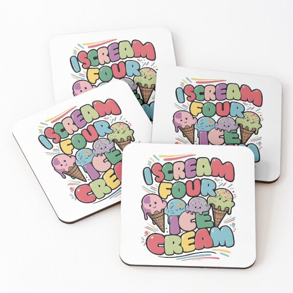 Item preview, I Scream Four Ice Cream Pink 4th Birthday Toddler Girl Funny designed and sold by clothesy7.