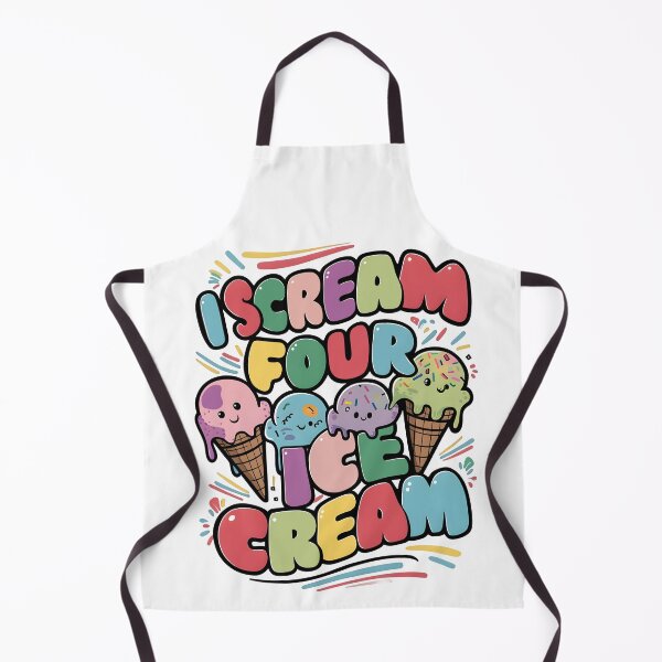 Item preview, I Scream Four Ice Cream Pink 4th Birthday Toddler Girl Funny designed and sold by clothesy7.