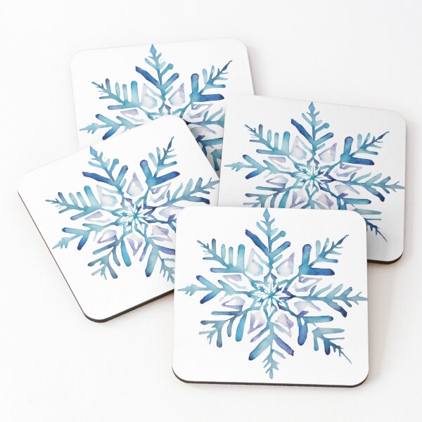 Item preview, Christmas Blue Snowflake Watercolor  designed and sold by Tammy Marie Russell.