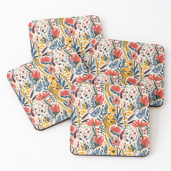 Item preview, Dogs & Flowers designed and sold by MidArtForge.