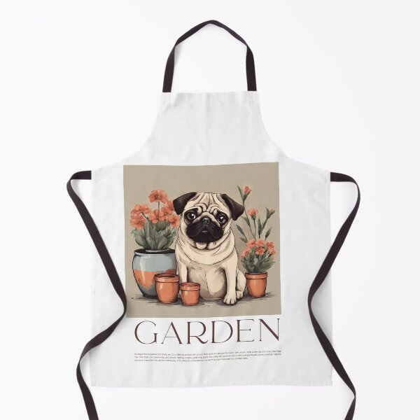 Artikelvorschau, GARDEN pug dog cute garden puppy flowers mom lover vintage entworfen und verkauft von SoulfulT.