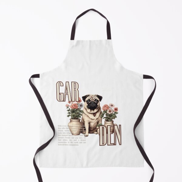 Artikelvorschau, GARDEN pug puppy dog cute garden puppy flowers mom lover vintage entworfen und verkauft von SoulfulT.