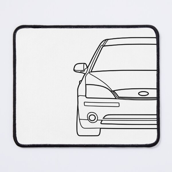 Item preview, Ford Mondeo Mk3 2000-2003 front squared black lined art designed and sold by EdimDesign.