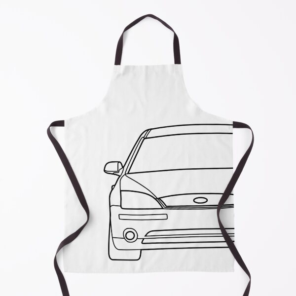 Item preview, Ford Mondeo Mk3 2000-2003 front squared black lined art designed and sold by EdimDesign.