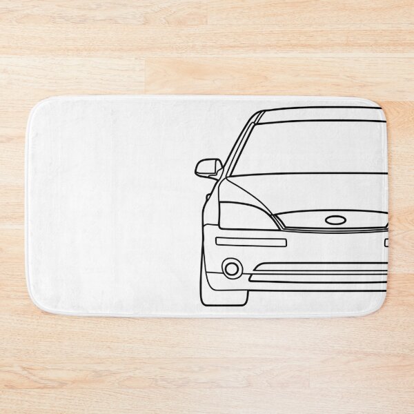 Item preview, Ford Mondeo Mk3 2000-2003 front squared black lined art designed and sold by EdimDesign.