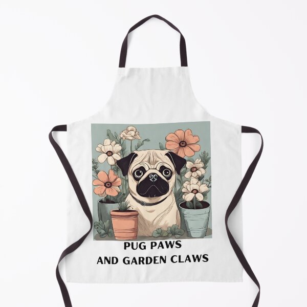 Artikelvorschau, Pug paws garden claws pug puppy dog cute garden puppy flowers mom lover vintage entworfen und verkauft von SoulfulT.