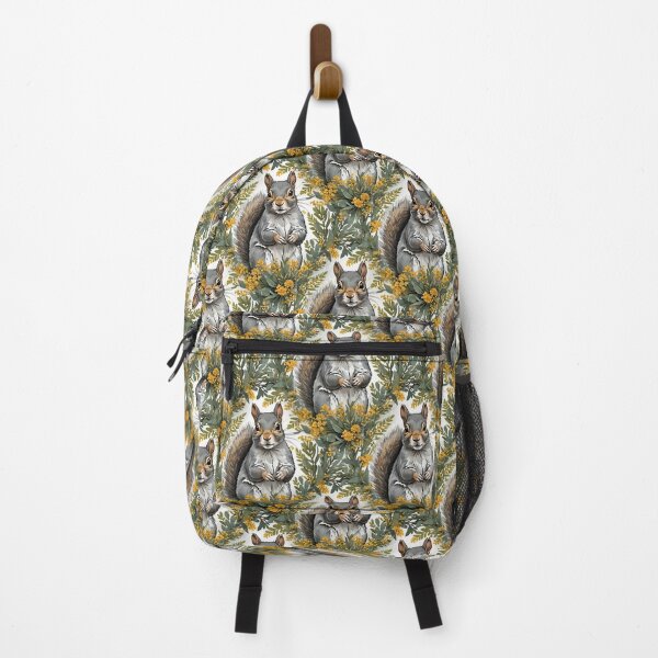 Item preview, Kentucky Gray Squirrel With Yellow Flower Wreath Pattern designed and sold by taiche.