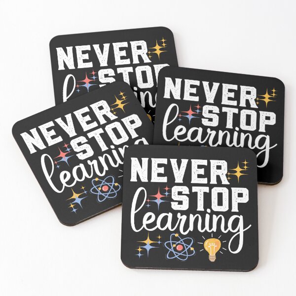 Item preview, Never stop learning - adult continuing education designed and sold by EvergreenWhimsy.