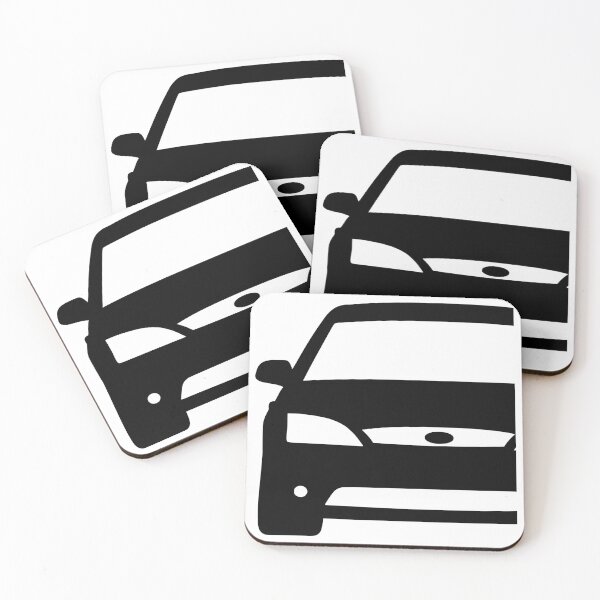 Item preview, Ford Mondeo Mk3 2000-2003 front squared black silhouette art designed and sold by EdimDesign.