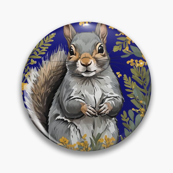 Item preview, Kentucky Gray Squirrel With Yellow Flower Wreath designed and sold by taiche.