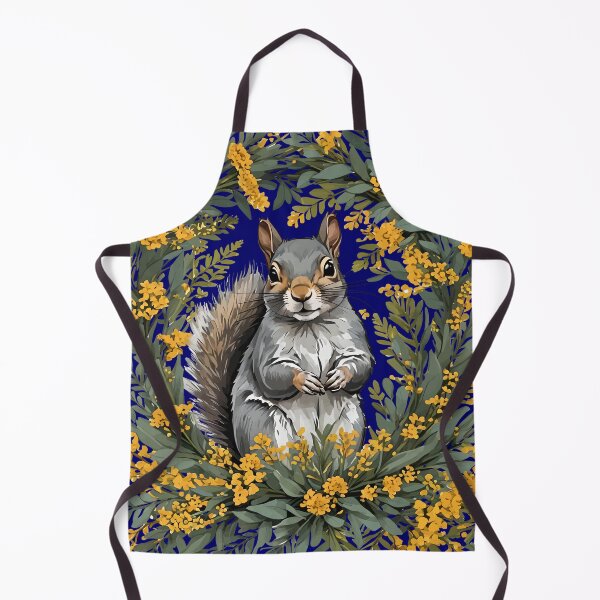 Item preview, Kentucky Gray Squirrel With Yellow Flower Wreath designed and sold by taiche.