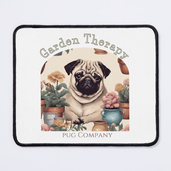 Artikelvorschau, Garden theraphy pug company gardening puppy flowers mommy lover vintage entworfen und verkauft von SoulfulT.