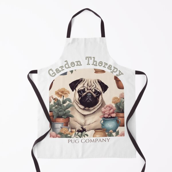 Artikelvorschau, Garden theraphy pug company gardening puppy flowers mommy lover vintage entworfen und verkauft von SoulfulT.
