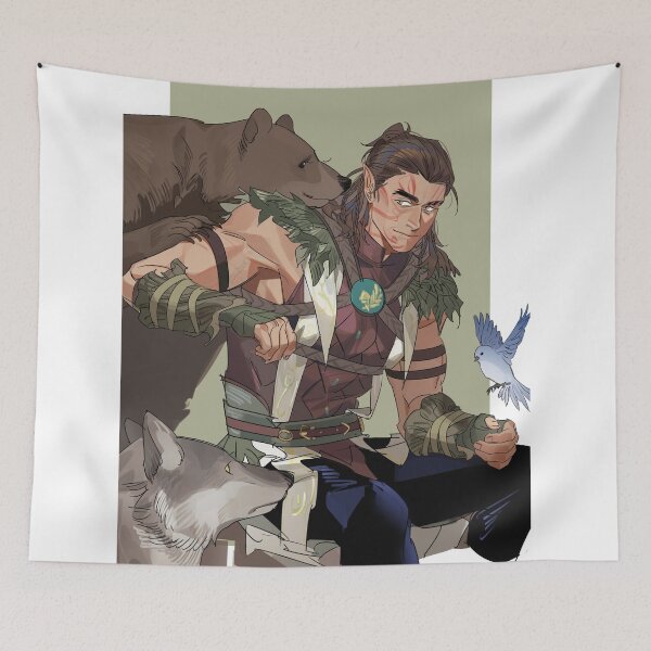 Item preview,  Baldur's Gate 3 Halsin Bear Facial Tattoo Little Bird Wolf designed and sold by MrSewak.