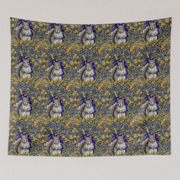 Item preview, Kentucky Gray Squirrel With Yellow Flower Wreath designed and sold by taiche.