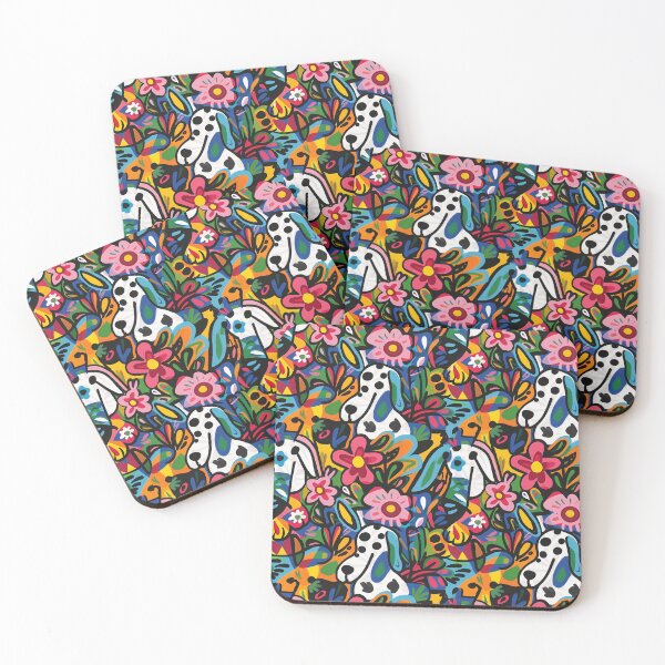 Item preview, Dogs & Flowers designed and sold by MidArtForge.