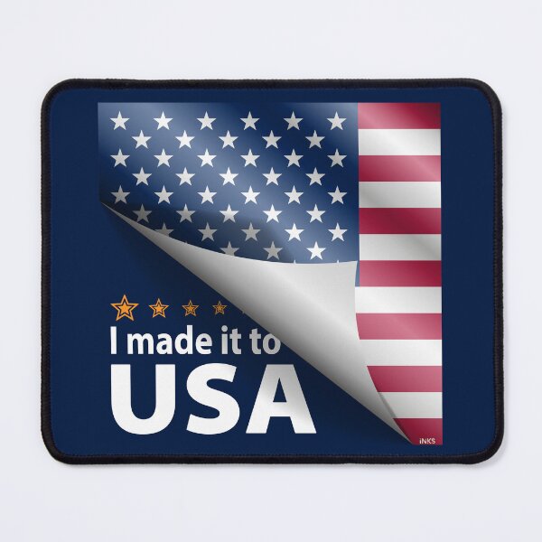 Item preview, I Made It To The USA Flag Sticker T-Shirt 01 designed and sold by LocationInks.