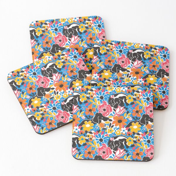 Item preview, Dogs & Flowers designed and sold by MidArtForge.