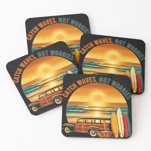 Item preview, Surf's Up Vintage Vibes - Retro Surfing Sunset T-Shirt Design, Nature Scenes designed and sold by TrendyGraphTees.