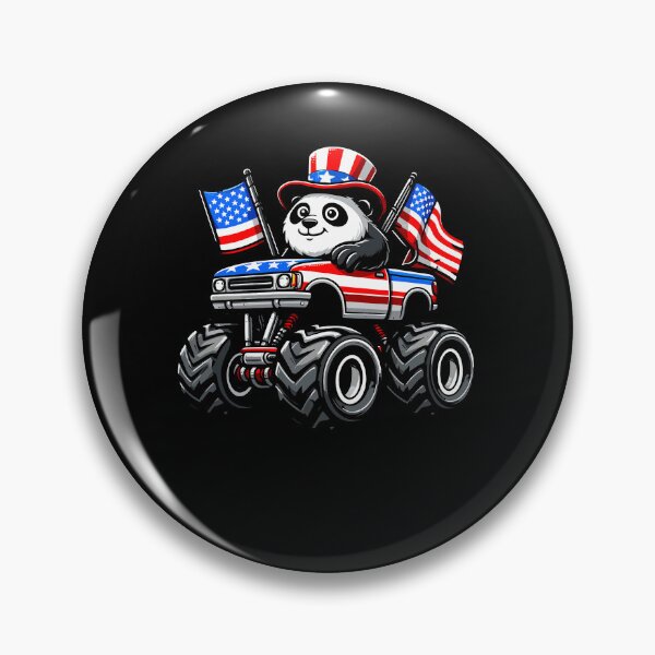 Item preview, Patriotic Panda 4th July Monster Truck American designed and sold by Artistoos.