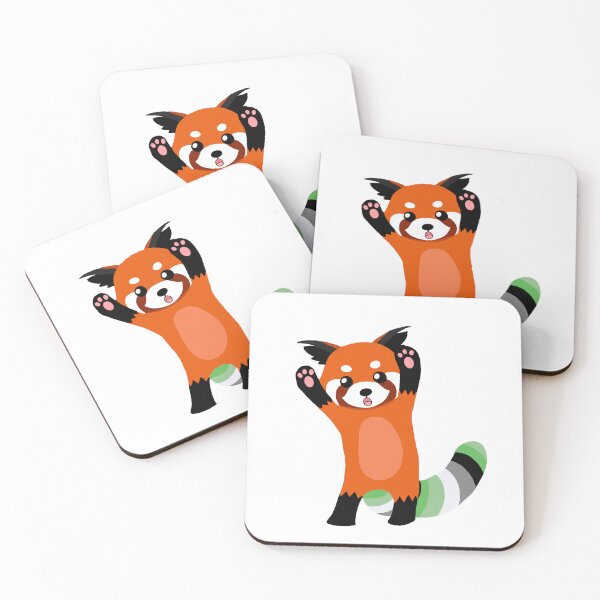 Item preview, Aromantic red panda PRIDE COLLECTION designed and sold by gobroadway.