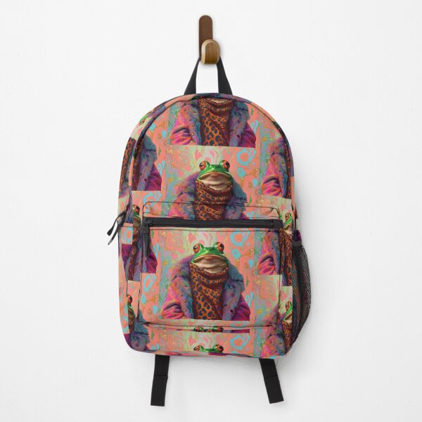Item preview, Trippy Anthropomorphic Frog Animal Fashion Art Print designed and sold by GulDesignCo.