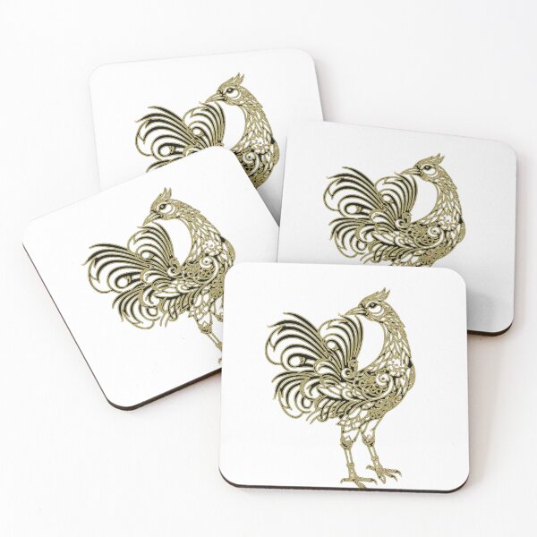 Item preview, mosic Line Thai 2 birds thai style traditional Drawing Tattoo design Thai pattern  art designed and sold by Bspaces.