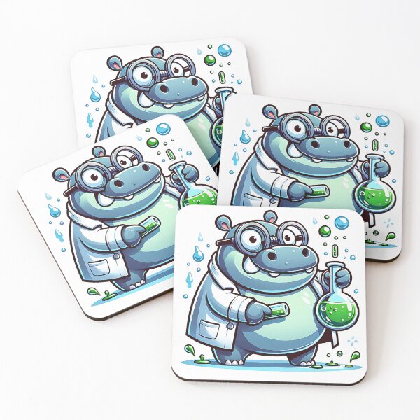 Item preview, he Mad Scientist Hippo: Whimsical Experiments in the Jungle Lab designed and sold by 0penvimark.