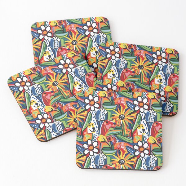 Item preview, Dogs & Flowers designed and sold by MidArtForge.