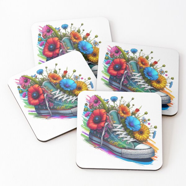 Item preview, Aesthetic shoe with flowers designed and sold by iclipart.