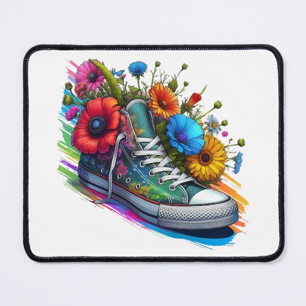 Item preview, Aesthetic shoe with flowers designed and sold by iclipart.