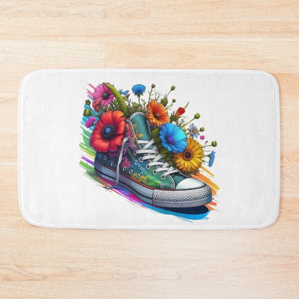 Item preview, Aesthetic shoe with flowers designed and sold by iclipart.