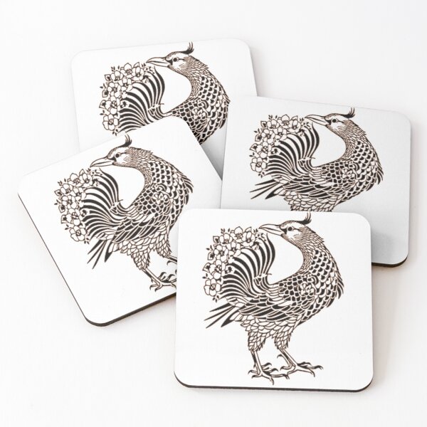 Item preview, mosic Line Thai No.4 birds thai style traditional Drawing Tattoo design Thai pattern  art designed and sold by Bspaces.
