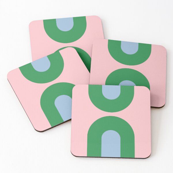 Item preview, Bold Minimal Double Arch Pattern in Pink, Green, and Pastel Blue designed and sold by kierkegaard.