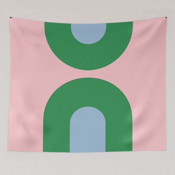 Item preview, Bold Minimal Double Arch Pattern in Pink, Green, and Pastel Blue designed and sold by kierkegaard.