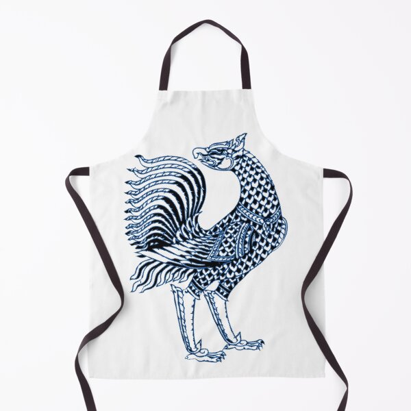 Item preview, mosic blue Line Thai No.5 birds thai style traditional Drawing Tattoo design Thai pattern  art designed and sold by Bspaces.
