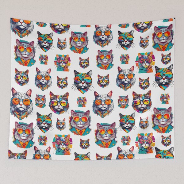 Item preview, Charming Cat in Glasses 8 designed and sold by Tom-Johnson.