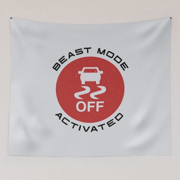 Item preview, Beast Mode Activated - Traction Control Off - Red designed and sold by ApexFibers.