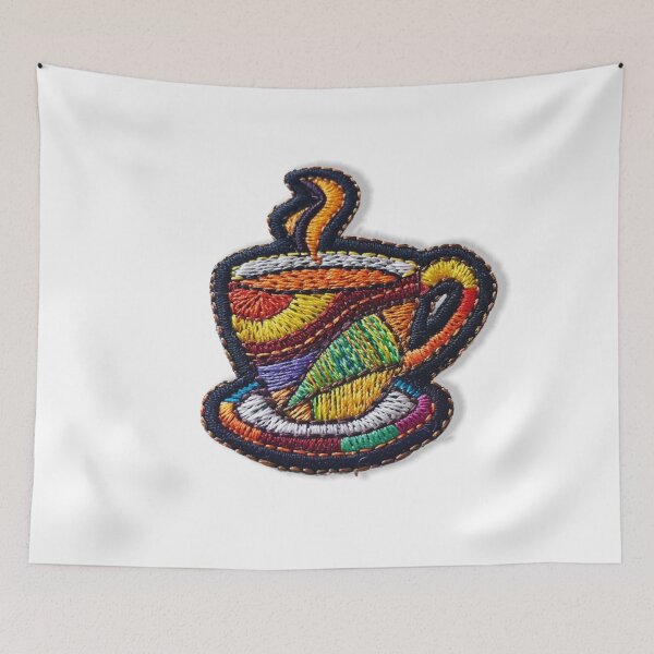 Item preview, Embroidered Coffee Patch designed and sold by SociallyRemoved.