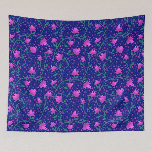 Item preview, Tangled Vines and Flowers (Blue) designed and sold by AmberAzbell.
