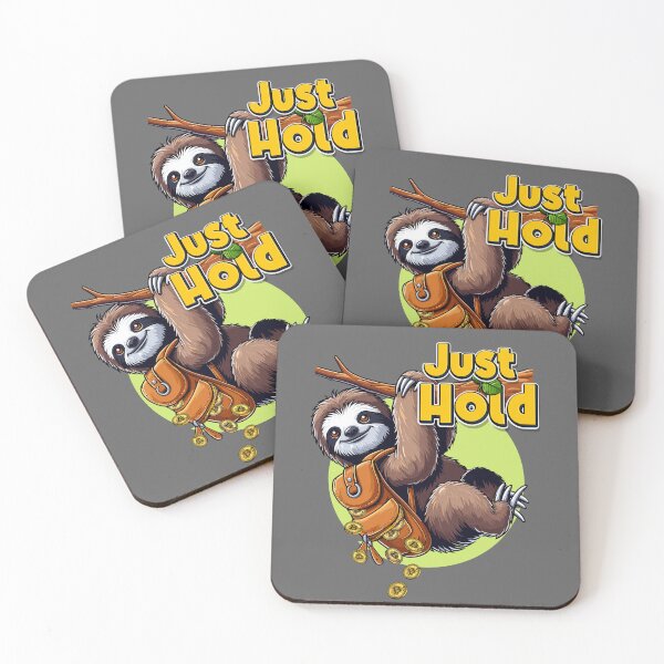 Item preview, Sloth - Just hold designed and sold by CryptoFunMerch.
