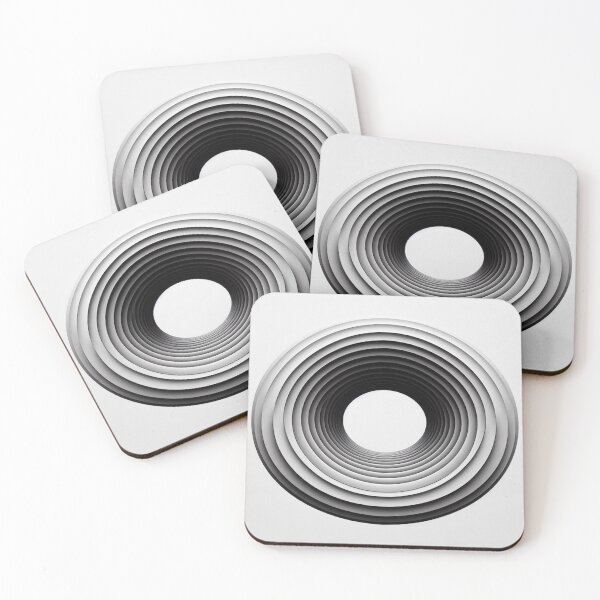 Item preview, round geometric shape black/white 3D designed and sold by bernhagen.