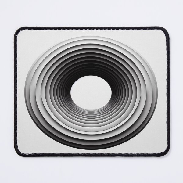 Item preview, round geometric shape black/white 3D designed and sold by bernhagen.