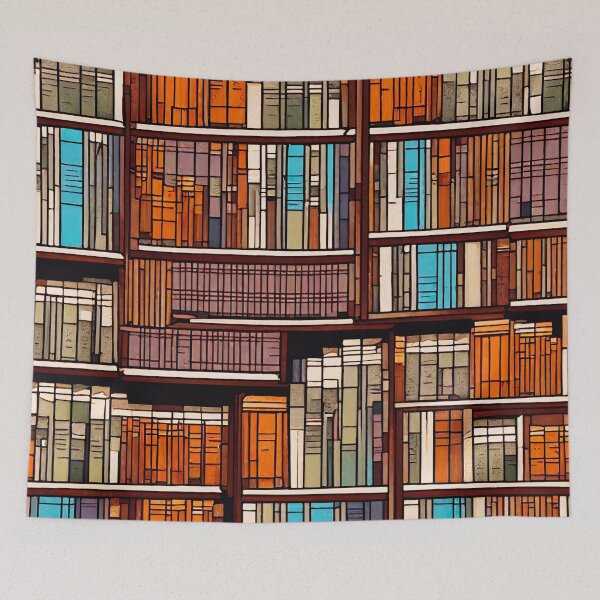 Item preview, Seamless Bookshelf Pattern designed and sold by Tom-Johnson.