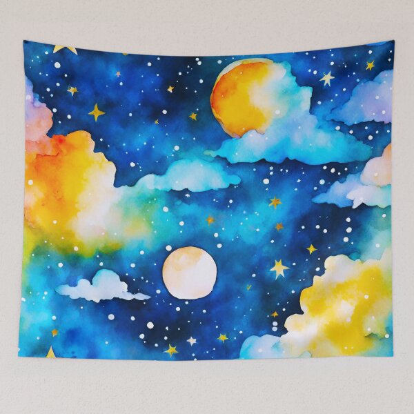 Item preview, Dreamy Night Sky Watercolor designed and sold by Tom-Johnson.