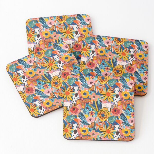 Item preview, Dogs & Flowers designed and sold by MidArtForge.